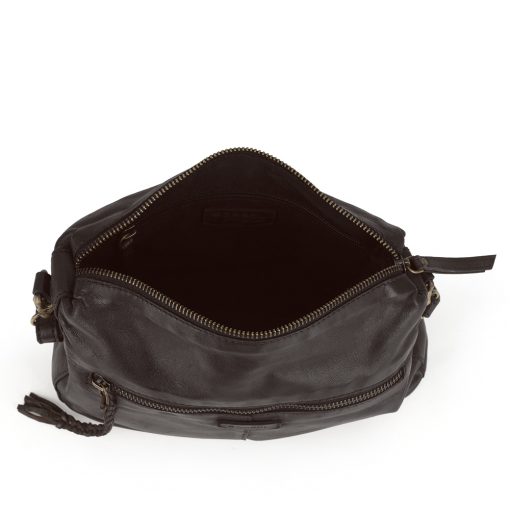 Torba na rame ženska kožna 27x17x6 cm Delhi braon Gabol - Image 3