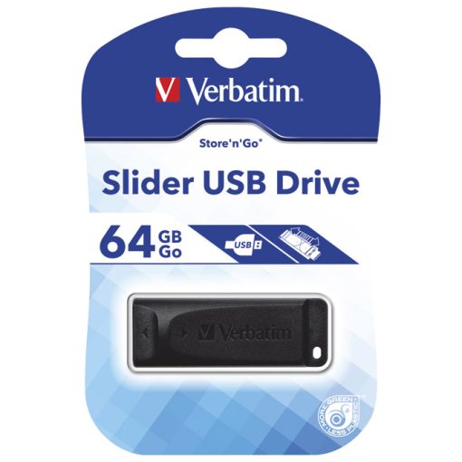 MEMORIJA USB Drive Slider 64GB - Crna, Verbatim