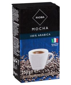 Espresso RIOBA Mocha mlevena kafa 100% Arabica 250 gr