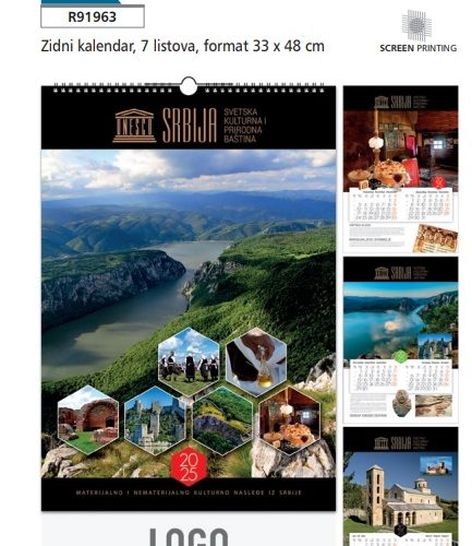 Zidni kalendar KULTURNA I PRIRODNA BAŠTINA 2025
