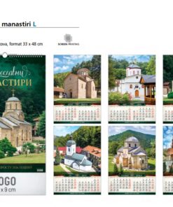 Zidni kalendar PRAVOSLAVNI MANASTIRI 2026