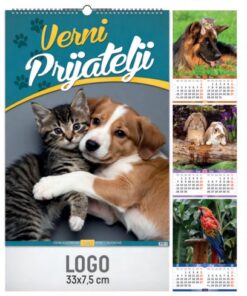 Zidni kalendar poslovni VERNI PRIJATELJI 2026