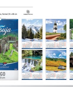 Zidni kalendar poslovni SRBIJA 2026