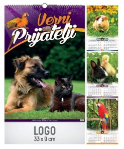 Zidni kalendar poslovni VERNI PRIJATELJI 2025