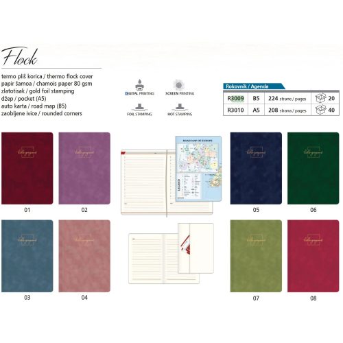 Rokovnik Notes B5 FLOCK, Lastva