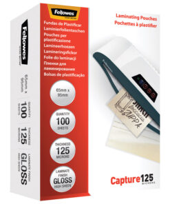 Folija za plastificiranje 125my 65x95mm sjajna pk100 Fellowes 5306702