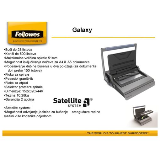 Mašina za spiralno koričenje Galaxy Fellowes 5622001 - Image 2
