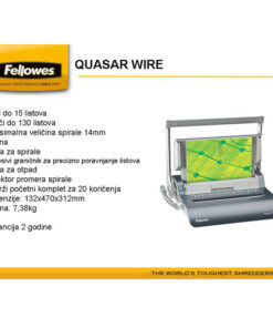 Alternative view of Mašina za spiralno koričenje žičana Quasar wire Fellowes 5224101