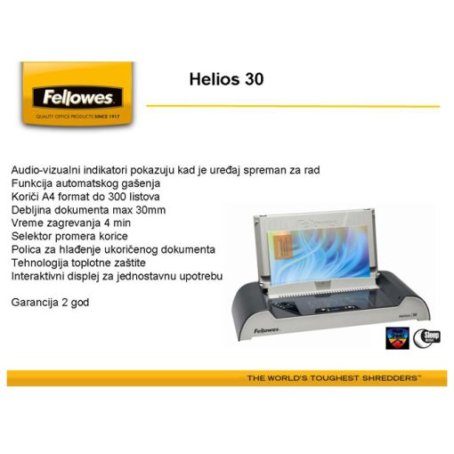 Mašina za termo koričenje Helios 30 Fellowes 5641001 - Image 2