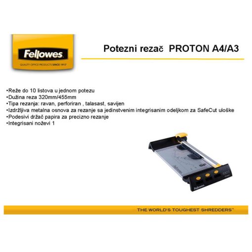 Rezač stoni za papir A3 Proton Fellowes 5410301 - Image 4