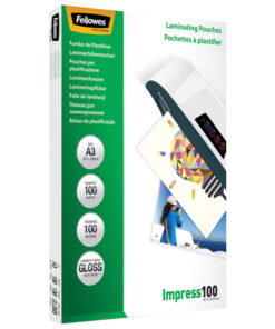 Folija za plastificiranje 100my A3 sjajna pk100 Fellowes 5351205