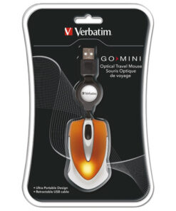Miš usb 3tipke optički Go Mini travel Verbatim 49023 narandžasti blister
