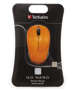 Miš usb 3tipke bežični laserski GO Nano Verbatim 49045 narandžasti blister