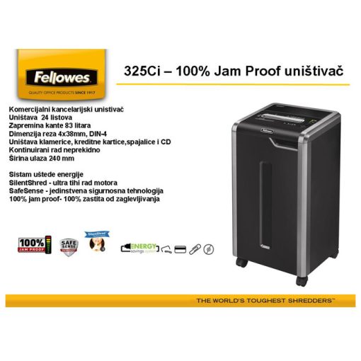 Uništivač dokumentacije (konfete) 325Ci Fellowes 4632001 - Image 3