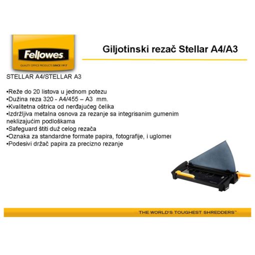 Rezač stoni za papir (giljotina) A3 Stellar Fellowes 5438401 - Image 3