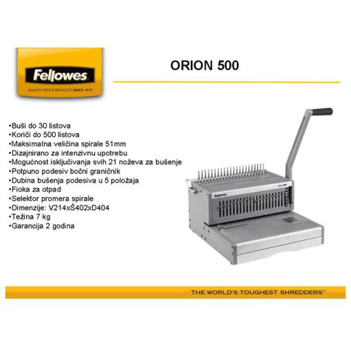 Mašina za spiralno koričenje Orion Fellowes 5642601 - Image 3