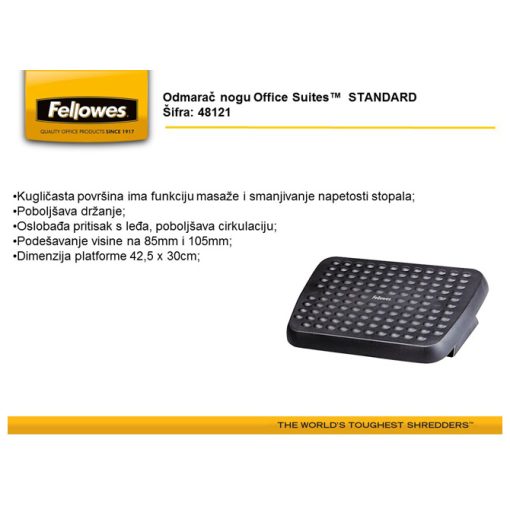 Odmarač nogu Standard Fellowes 48121-70 crna - Image 2