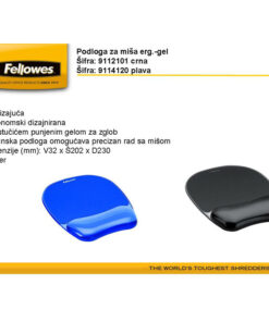Alternative view of Podloga za miša sa odmaračem ergonomska-gel Fellowes 9114120 plava blister