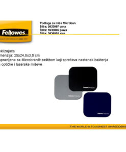 Alternative view of Podloga za miša Microban Fellowes 5934005 siva