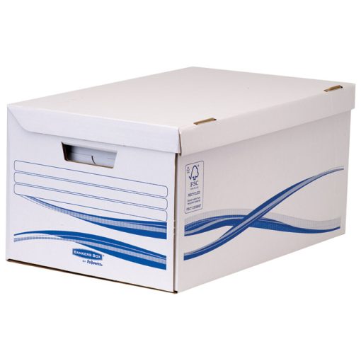 Kutija arhivska-kontejner za arhivske kutije s poklopom Basic Maxi pk10 Fellowes 4460502 belo-plava - Image 2