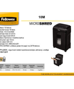 Alternative view of Uništivač dokumentacije (mikro) 10M Fellowes 4630701