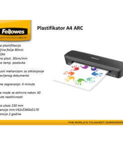 Alternative view of Plastifikator A4 (2valjka) Arc Fellowes 4570001