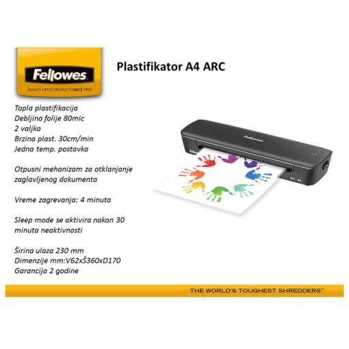 Plastifikator A4 (2valjka) Arc Fellowes 4570001 - Image 2