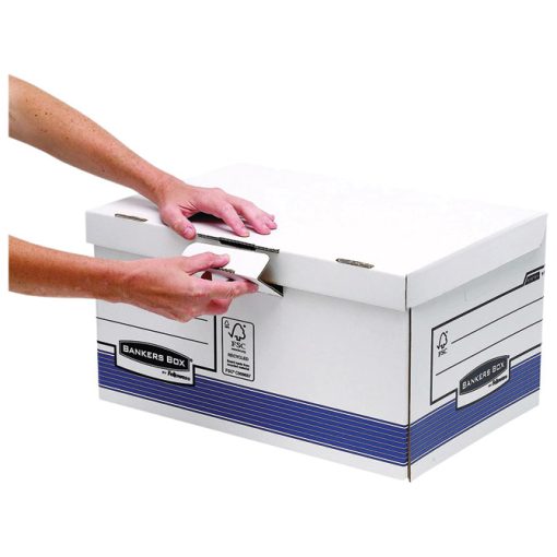 Kutija arhivska-kontejner za arhivske kutije i registratore s fixnim poklopcem Maxi Fellowes 1141501 belo-plava - Image 4