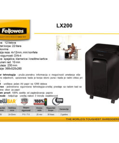 Alternative view of Uništivač dokumentacije (mini) LX200 Fellowes 5502201 crni