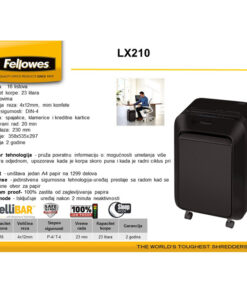 Alternative view of Uništivač dokumentacije (mini) LX210 Fellowes 5502501 crni