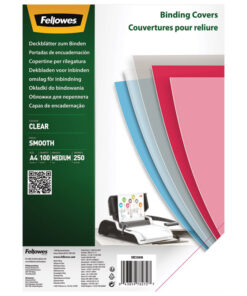 Korice za spiralno koričenje PET 250my pvc A4 pk100 Fellowes 5384801 providne