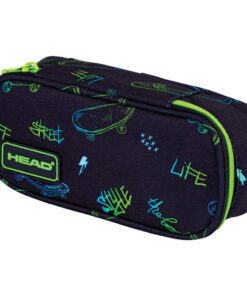 Pernica prazna ovalna 1zip AC6 Skate Lifestyle 24.Head 503024028 crno-zelena