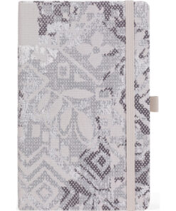 Notes 13x21cm linije 192strane s gumicom Shabby Grey Texture FSC Castelli 0QO4IH-W01