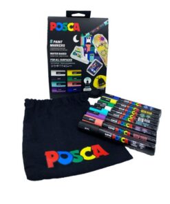 SET Markera na vodenoj bazi PC-5M 1,8-2,5mm 8/1 + Torbica gratis, POSCA
