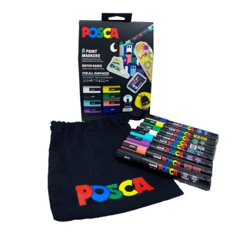 SET Markera na vodenoj bazi PC-5M 1,8-2,5mm 8/1 + Torbica gratis, POSCA