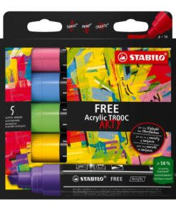 SET Markera na vodenoj bazi STABILO FREE Acrylic Marker 1/5