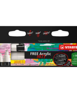 SET Markera na vodenoj bazi FREE MIX Tips 1/3 BELI, STABILO