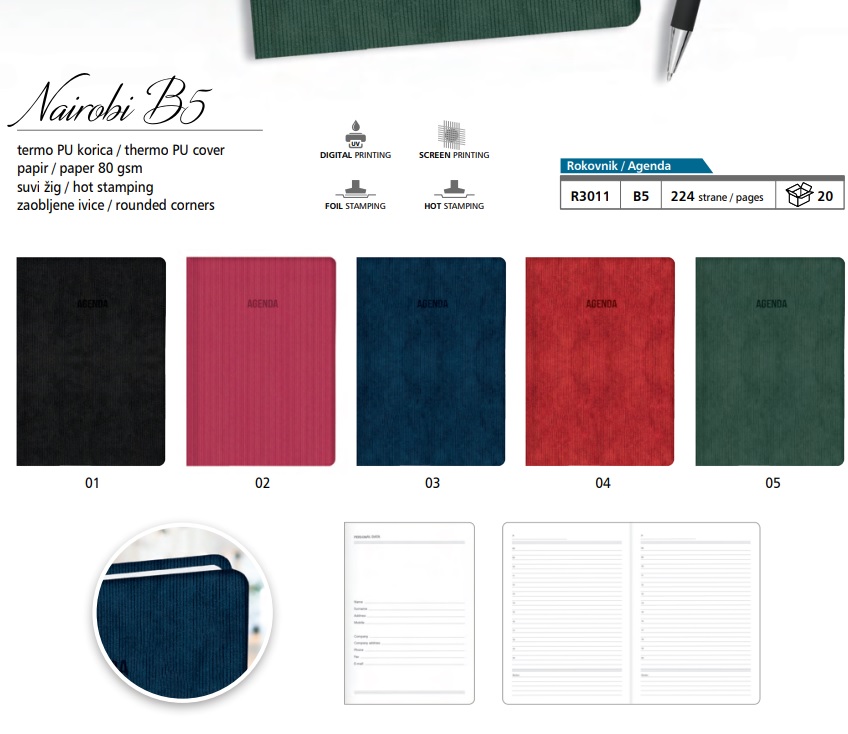 Rokovnik Agenda B5 NAIROBI Lastva - Slika 2