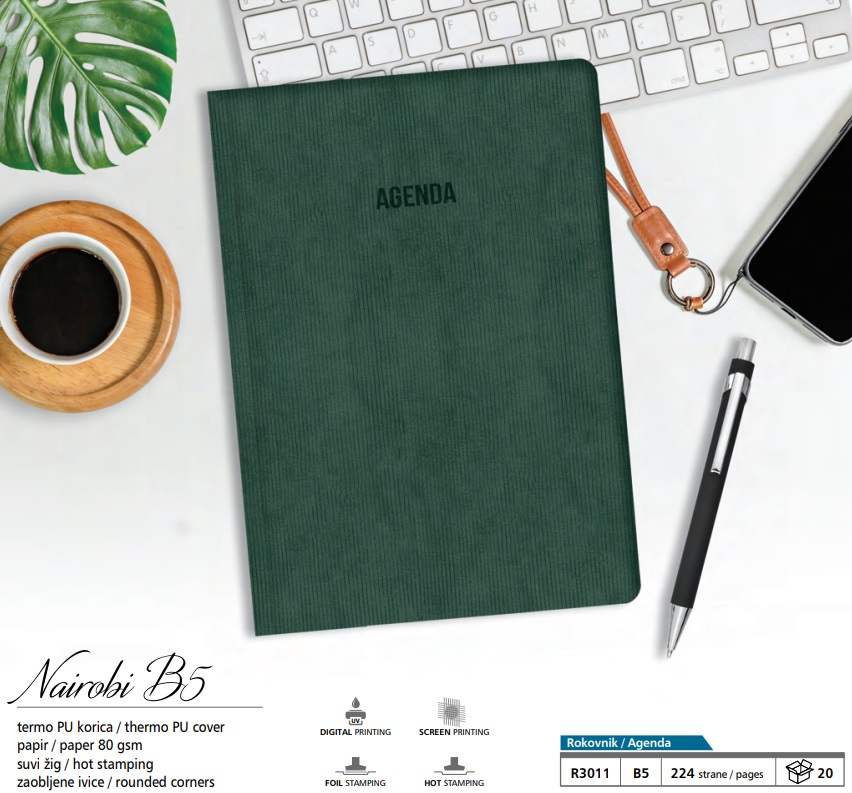 Rokovnik Agenda B5 NAIROBI Lastva