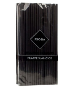 Slamčice PVC Frappe crne 1/100, Rioba