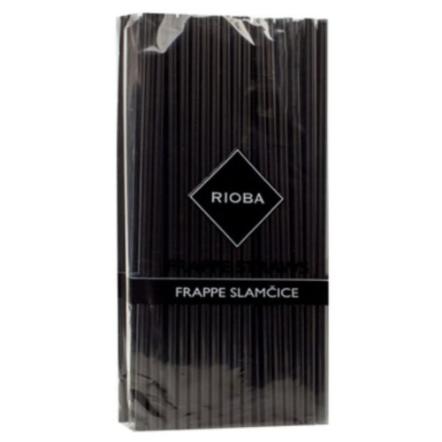 Slamčice PVC Frappe crne 1/100, Rioba