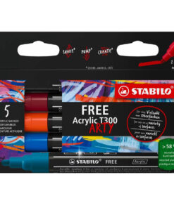 SET Markera na vodenoj bazi FREE Acrylic Marker T300 Urban 1/5, STABILO