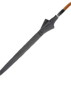 Kišobran muški automatik sa drvenom drškom fi-109cm 10 panela Figaro Pierre Cardin sivo-crni!!