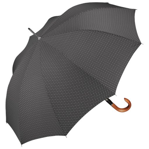 Kišobran muški automatik sa drvenom drškom fi-109cm 10 panela Figaro Pierre Cardin sivo-crni!! - Image 2