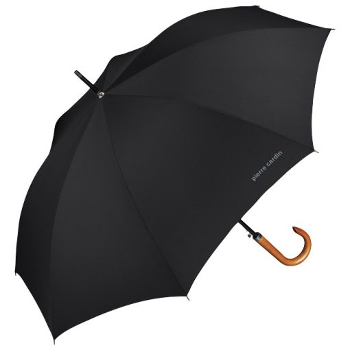 Kišobran muški automatik sa drvenom drškom fi-105cm 8 panela Primeur Pierre Cardin crni!! - Image 2