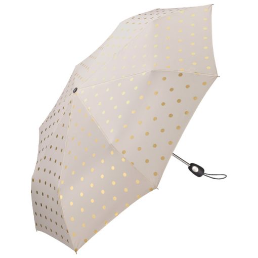 Kišobran ženski sklopivi automatik OZ fi-100cm 8 panela Metallic Pierre Cardin krem-tufne zlat!! - Image 2
