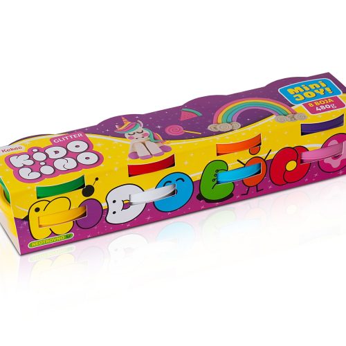 Plastelin KIDOLINO GLITTER MiniJoy u čaši 1/8 480gr, Kekec