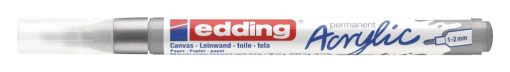 Akrilni marker E-5300 fine 1-2mm obli vrh srebrna Edding