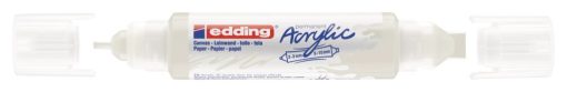 Akrilni marker E-5400 double-liner sa dva vrha bela Edding - Image 2