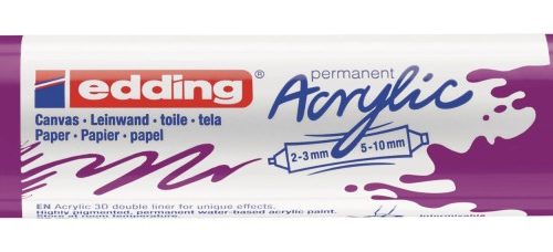 Akrilni marker E-5400 double-liner sa dva vrha borovnica Edding
